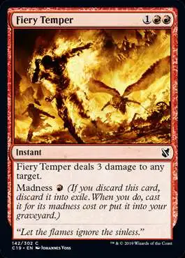 MtG Commander 2019 Common Fiery Temper #142