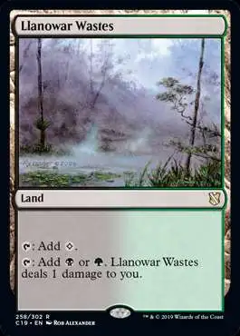 MtG Commander 2019 Rare Llanowar Wastes #258