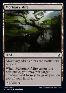 MtG Commander 2019 Common Mortuary Mire #260