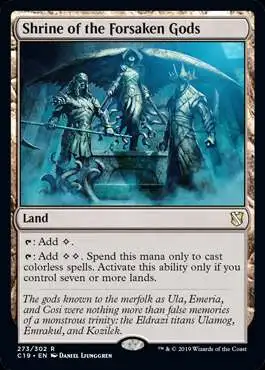 MtG Commander 2019 Rare Shrine of the Forsaken Gods #273