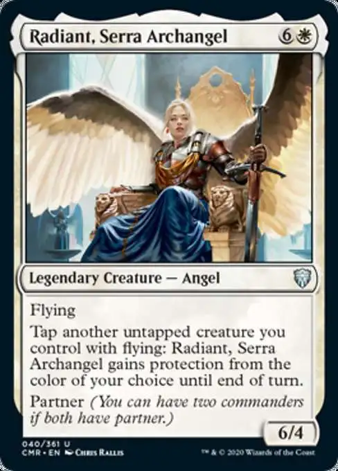 MtG Trading Card Game Commander Legends Uncommon Radiant, Serra Archangel #40