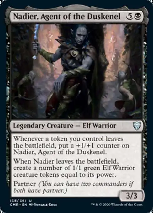 MtG Trading Card Game Commander Legends Uncommon Nadier, Agent of the Duskenel #135