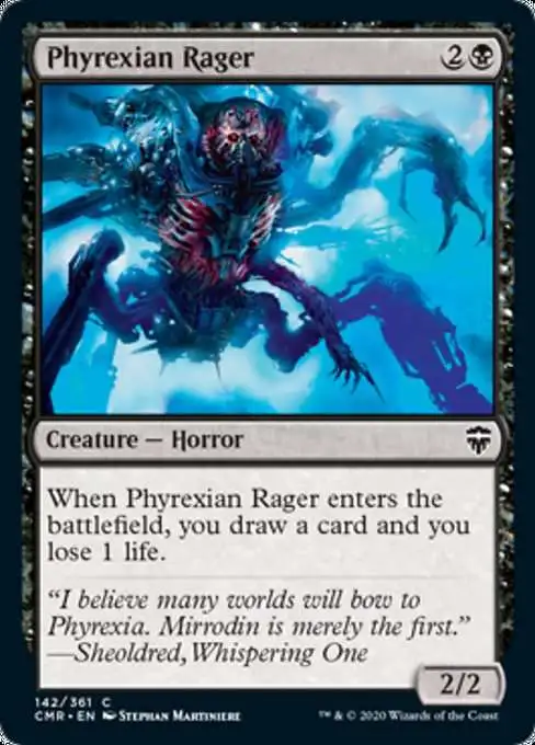 MtG Trading Card Game Commander Legends Common Phyrexian Rager #142