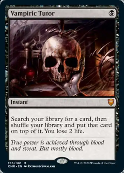 MtG Trading Card Game Commander Legends Mythic Rare Vampiric Tutor #156