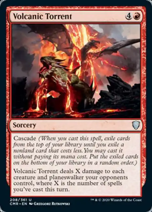 MtG Trading Card Game Commander Legends Uncommon Volcanic Torrent #208