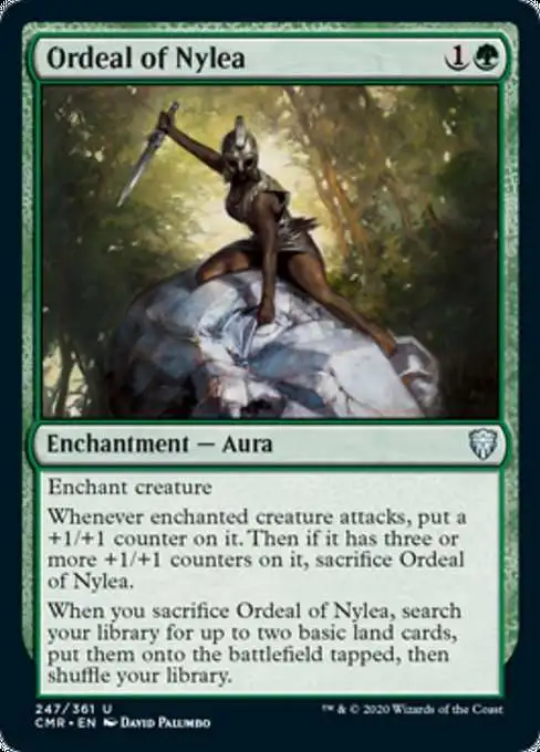 MtG Trading Card Game Commander Legends Uncommon Ordeal of Nylea #247