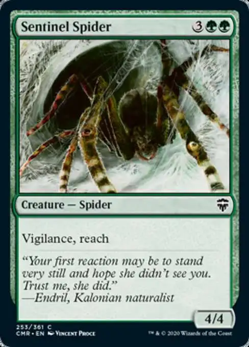 MtG Trading Card Game Commander Legends Common Sentinel Spider #253