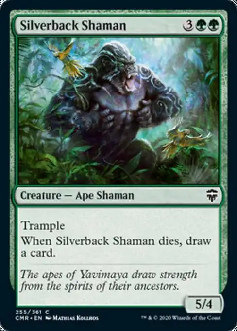 MtG Trading Card Game Commander Legends Common Silverback Shaman #255