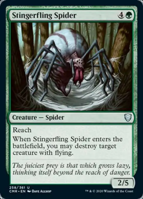 spider cards mtg MtG Trading Card Game Commander Legends Uncommon Stingerfling Spider #258