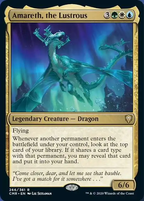 Magic The Gathering Trading Card Game Commander Legends Single Card Rare  Amareth, the Lustrous 266 Foil - ToyWiz