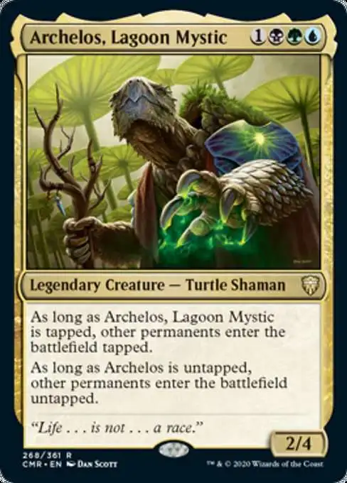 MtG Trading Card Game Commander Legends Rare Archelos, Lagoon Mystic #268