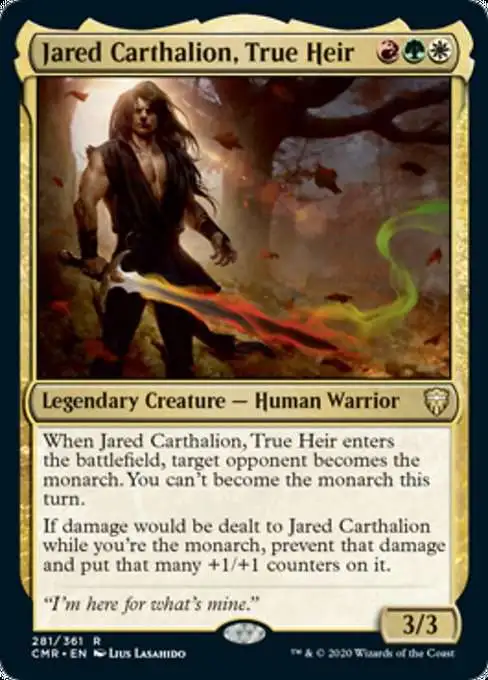 MtG Trading Card Game Commander Legends Rare Jared Carthalion, True Heir #281