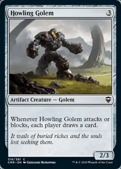 MtG Trading Card Game Commander Legends Common Howling Golem #316