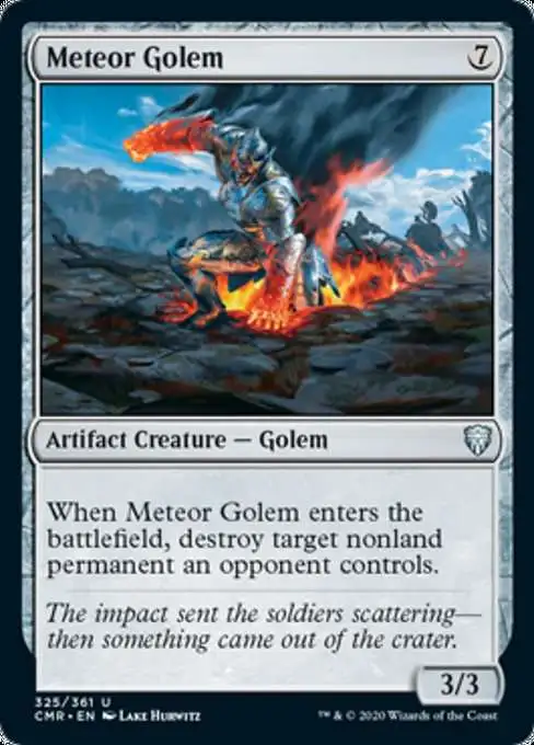 MtG Trading Card Game Commander Legends Uncommon Meteor Golem #325