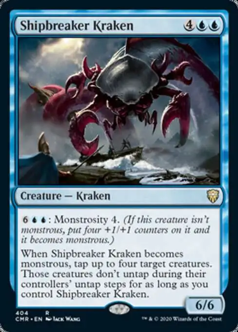 MtG Trading Card Game Commander Legends Rare Shipbreaker Kraken #404 [Commander Deck]
