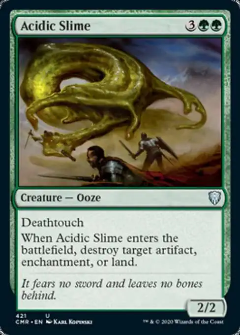 MtG Trading Card Game Commander Legends Uncommon Acidic Slime #421 [Commander Deck]