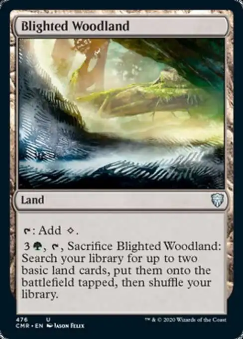 MtG Trading Card Game Commander Legends Uncommon Blighted Woodland #476 [Commander Deck]