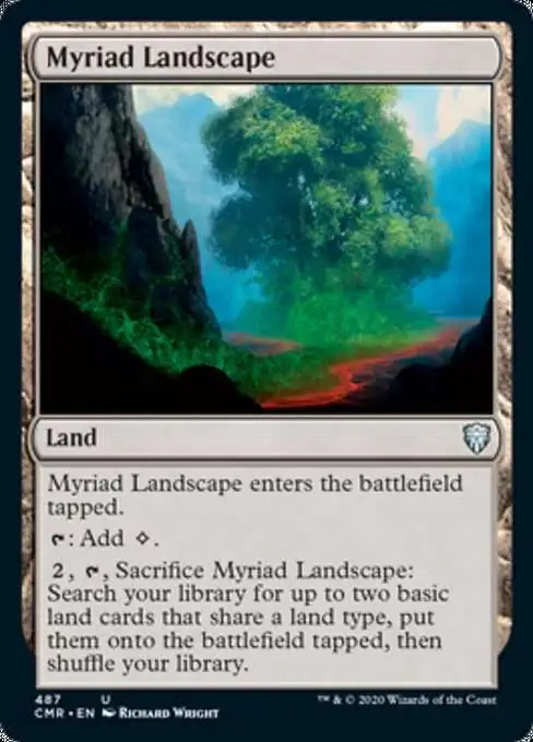 Magic The Gathering Trading Card Game Commander Legends Single Card Uncommon Myriad Landscape 487 Commander Deck - ToyWiz Magic The Gathering Trading Card Game Commander Legends Single Card Uncommon Myriad Landscape 487 Commander Deck - ToyWiz