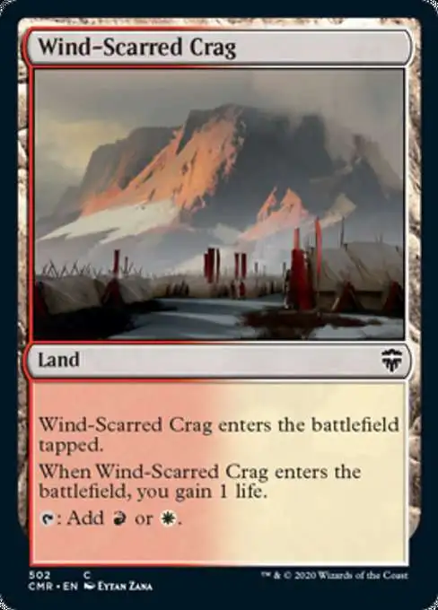 MtG Trading Card Game Commander Legends Common Wind-Scarred Crag #502 [Commander Deck]