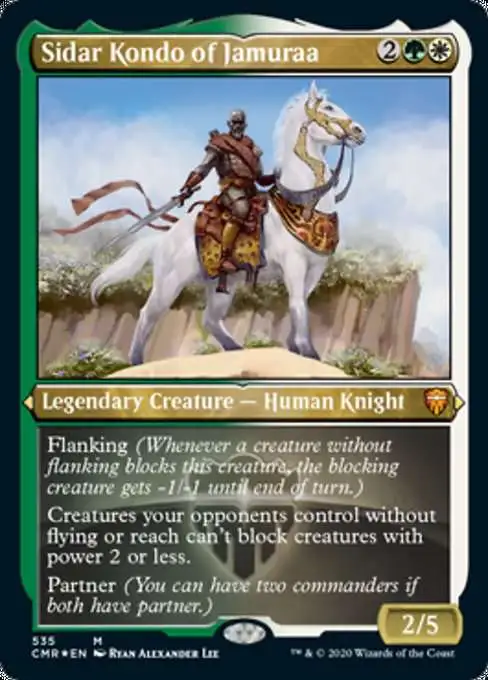 MtG Trading Card Game Commander Legends Mythic Rare Sidar Kondo of Jamuraa #535 [Etched Foil]