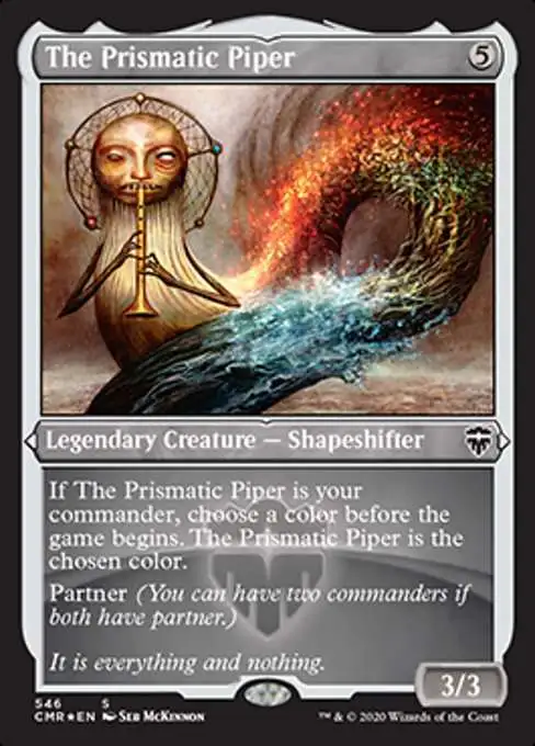 MtG Trading Card Game Commander Legends Common The Prismatic Piper #546 [Etched Foil]