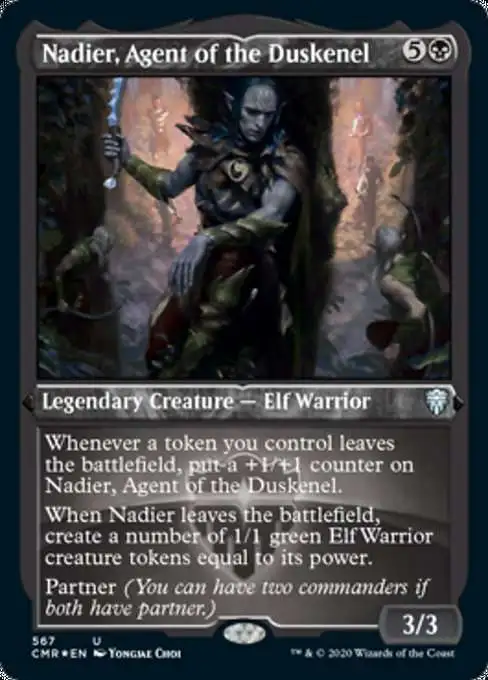 MtG Trading Card Game Commander Legends Uncommon Nadier, Agent of the Duskenel #567 [Etched Foil]