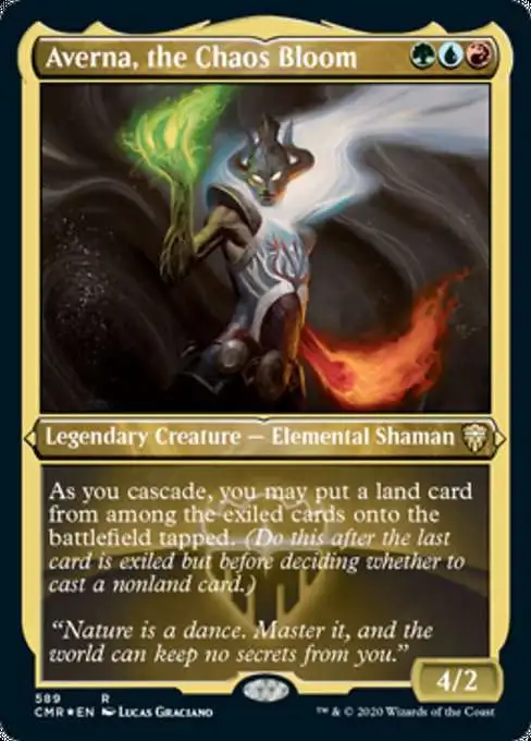chaos commander deck mtg Magic The Gathering Trading Card Game Commander Legends Single Card Rare  Averna, the Chaos Bloom 589 Etched Foil
