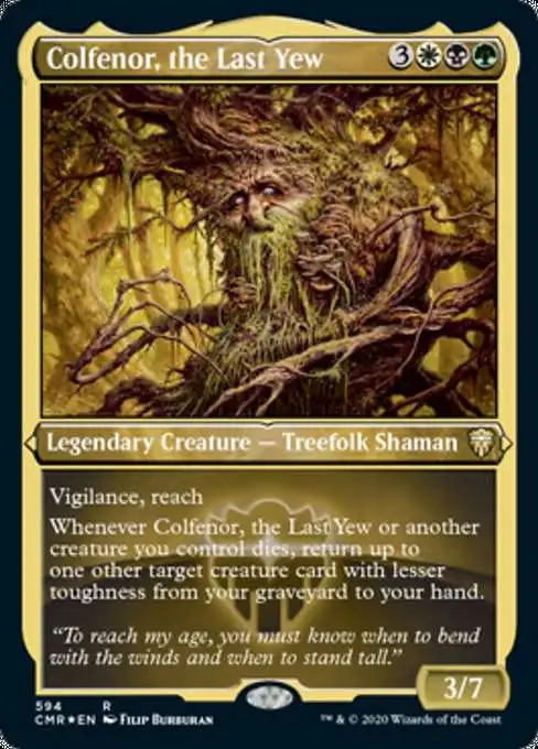 MtG Trading Card Game Commander Legends Rare Colfenor, the Last Yew #594 [Etched Foil]