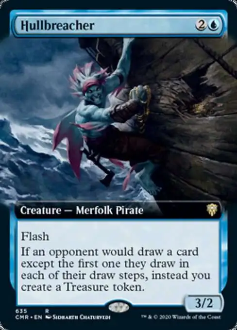 MtG Trading Card Game Commander Legends Rare Hullbreacher #635 [Extended Art, Foil]