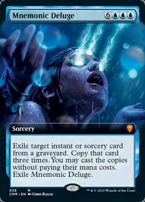 MtG Trading Card Game Commander Legends Mythic Rare Mnemonic Deluge #638 [Extended Art]