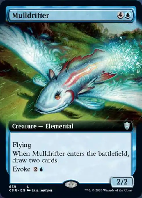 MtG Trading Card Game Commander Legends Uncommon Mulldrifter #639 [Extended Art, Foil]