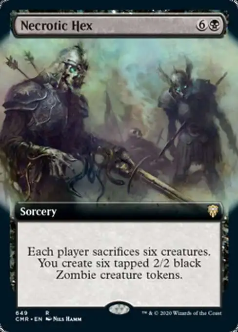 Magic The Gathering Trading Card Game Commander Legends Single Card Rare Necrotic Hex 649 Extended Art, Foil - ToyWiz Magic The Gathering Trading Card Game Commander Legends Single Card Rare Necrotic Hex 649 Extended Art, Foil - ToyWiz