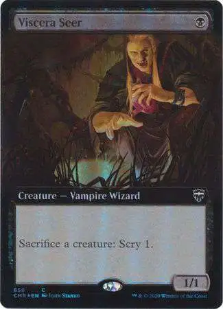 MtG Trading Card Game Commander Legends Common Viscera Seer #658 [Extended Art, Foil]