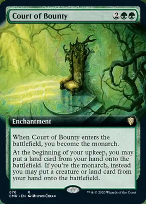 Magic The Gathering Trading Card Game Commander Legends Single Card Rare  Court of Bounty 676 Extended Art - ToyWiz