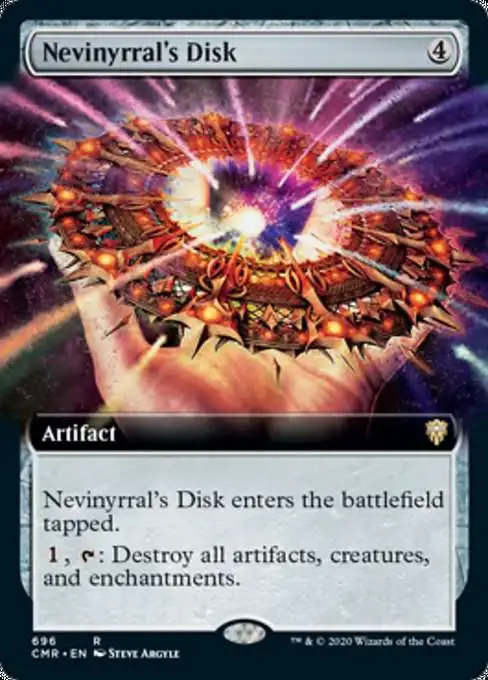 MtG Trading Card Game Commander Legends Rare Nevinyrral's Disk #696 [Extended Art]