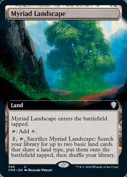 MtG Trading Card Game Commander Legends Uncommon Myriad Landscape #706 [Extended Art]