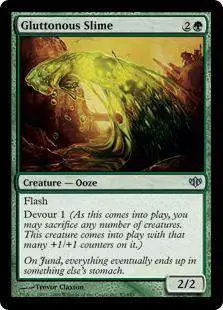 MtG Trading Card Game Conflux Uncommon Gluttonous Slime #83