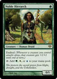 MtG Trading Card Game Conflux Rare Foil Noble Hierarch #87