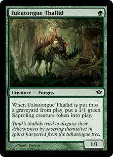 MtG Trading Card Game Conflux Common Tukatongue Thallid #96