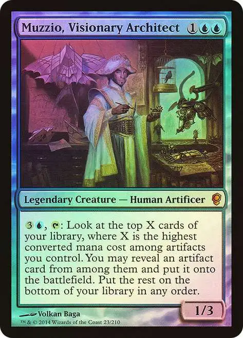 MtG Conspiracy Mythic Rare Foil Muzzio, Visionary Architect #23