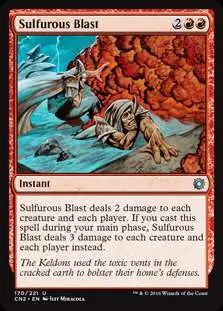 MtG Trading Card Game Conspiracy: Take the Crown Uncommon Foil Sulfurous Blast #170