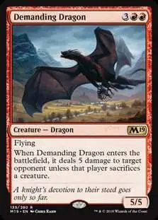 MtG 2019 Core Set Rare Demanding Dragon #135