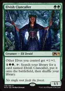 MtG 2019 Core Set Rare Elvish Clancaller #179