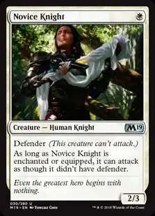 MtG 2019 Core Set Uncommon Novice Knight #30