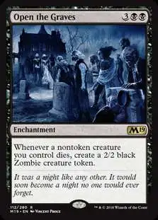 MtG 2019 Core Set Rare Open the Graves #112