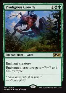 MtG 2019 Core Set Rare Prodigious Growth #194