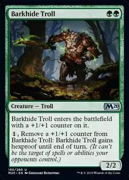 MtG 2020 Core Set Uncommon Barkhide Troll #165