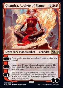 MtG 2020 Core Set Rare Foil Chandra, Acolyte of Flame #126