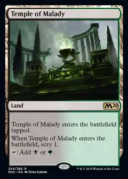 MtG 2020 Core Set Rare Temple of Malady #254