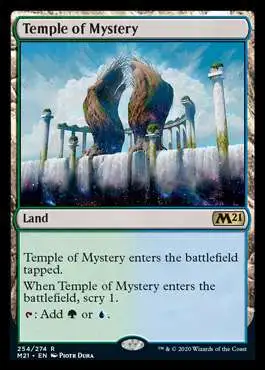 MtG 2021 Core Set Rare Temple of Mystery #254